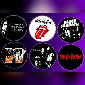 Rock Music Button Pins MTV